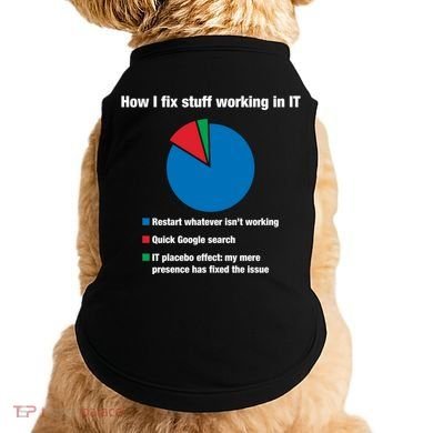 How I Fix Stuff Working In It Tech Support Geek Nerd Gift Cute Gift Doggie Tank