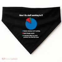How I Fix Stuff Working In It Tech Support Geek Nerd Gift Cute Gift USA-Made Doggie Bandana thumb 0