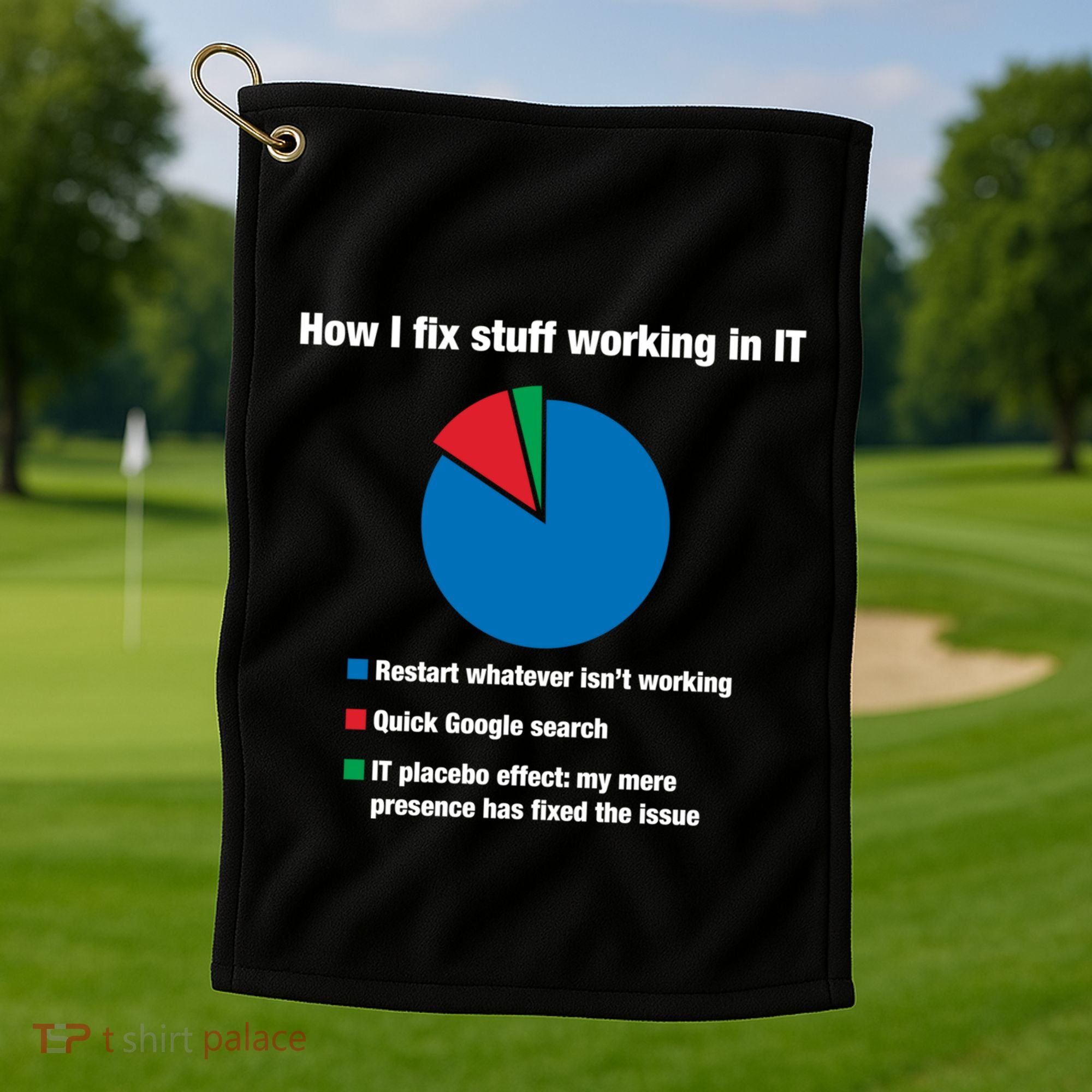 How I Fix Stuff Working In It Tech Support Geek Nerd Gift Cute Gift Golf Towel