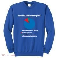 How I Fix Stuff Working In It Tech Support Geek Nerd Gift Cute Gift Sweatshirt thumb 0