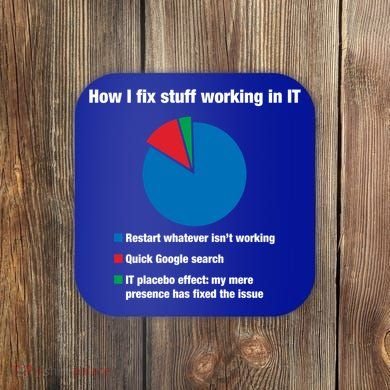 How I Fix Stuff Working In It Tech Support Geek Nerd Gift Cute Gift Coaster