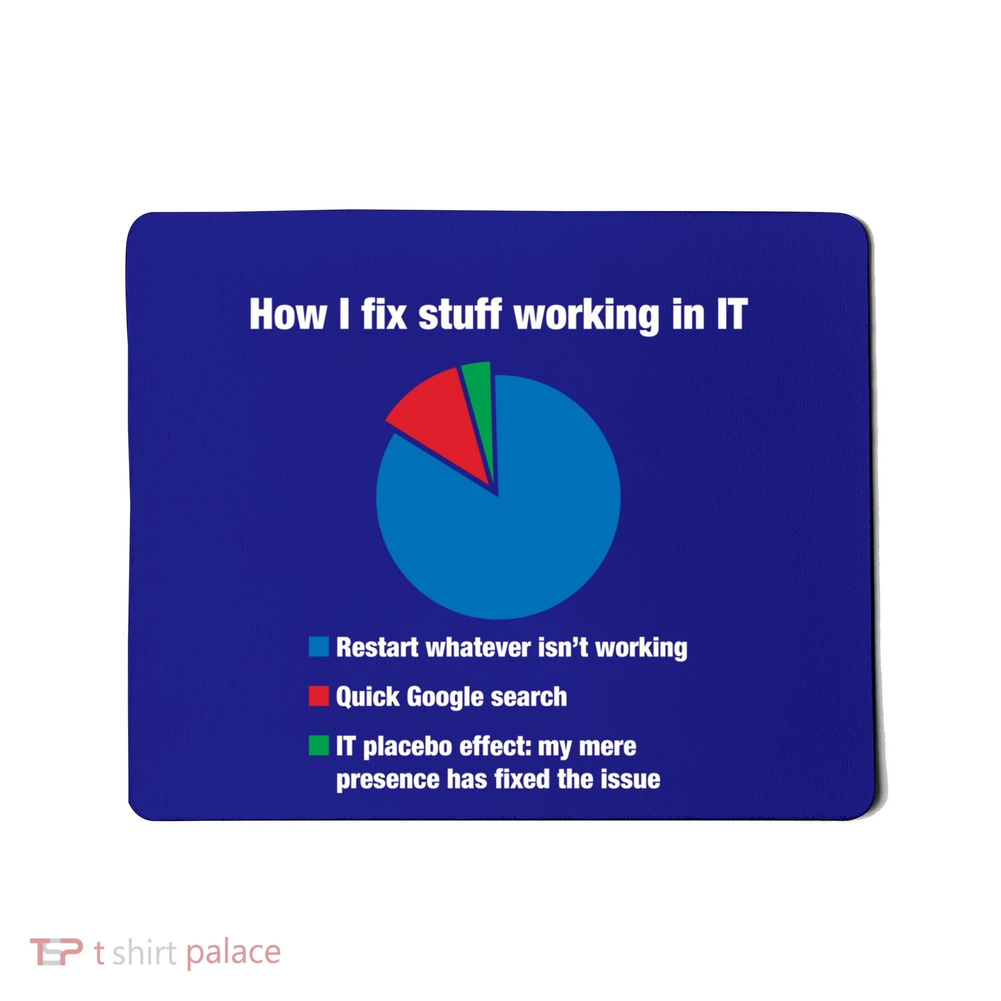 How I Fix Stuff Working In It Tech Support Geek Nerd Gift Cute Gift Mousepad