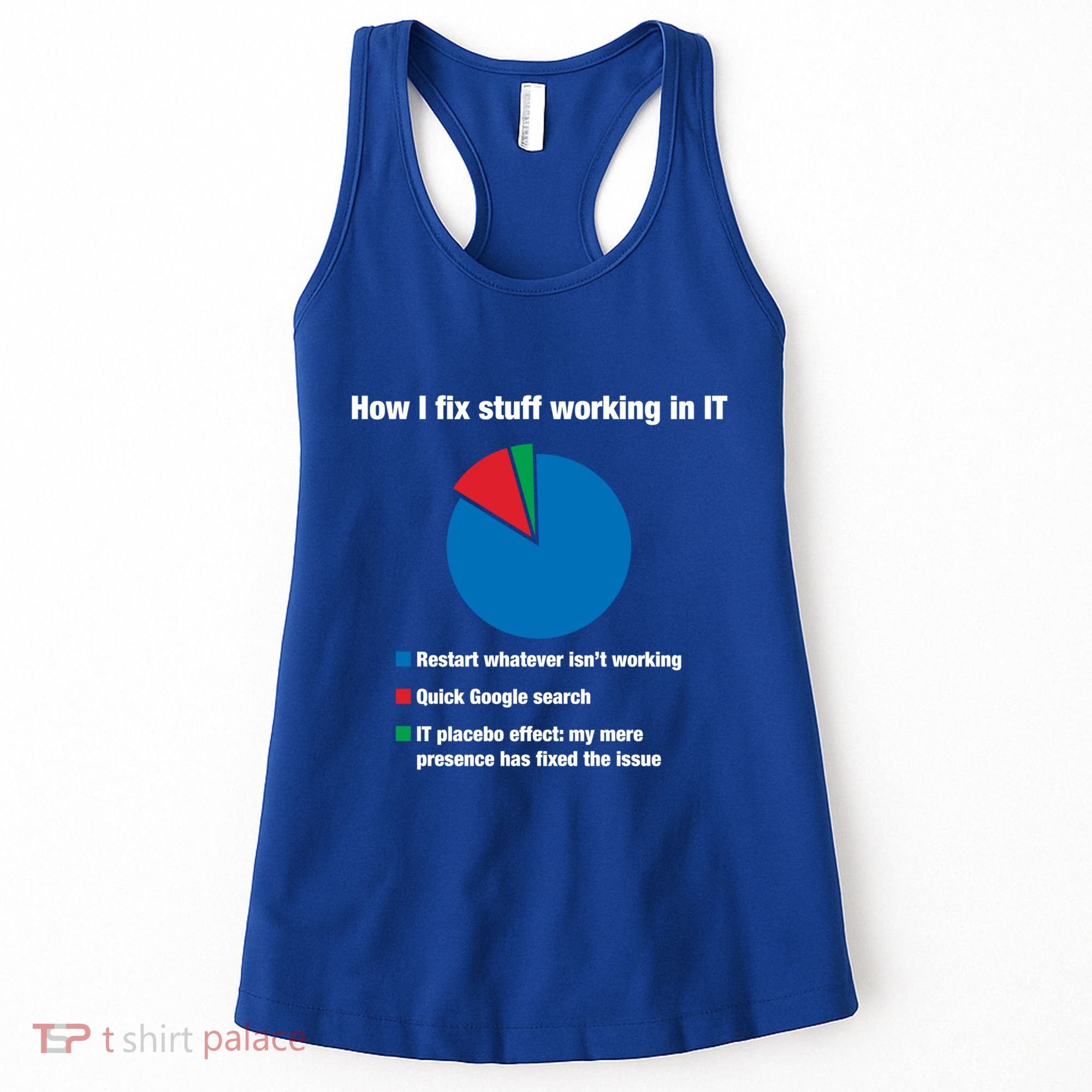 How I Fix Stuff Working In It Tech Support Geek Nerd Gift Cute Gift Women's Tank Top