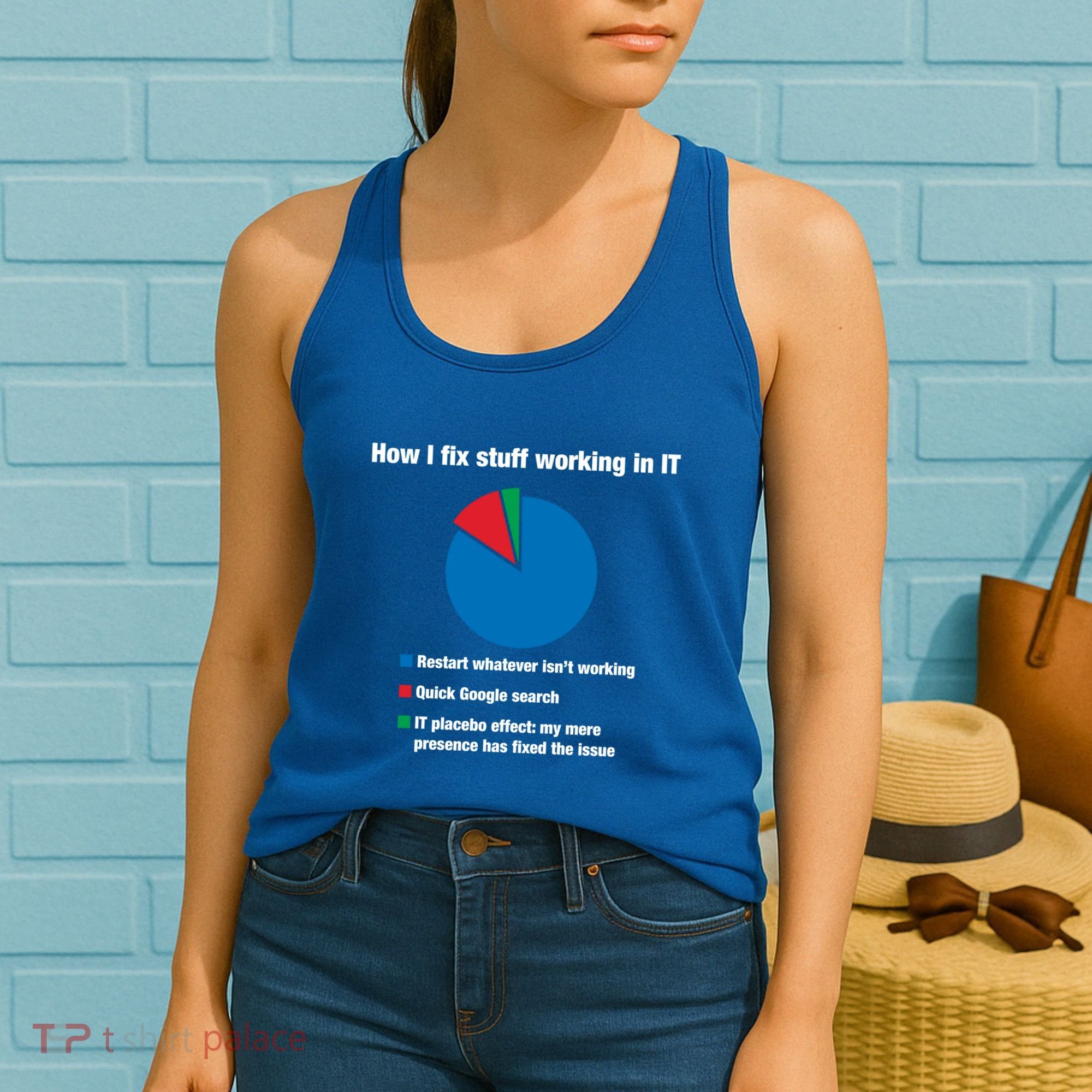 How I Fix Stuff Working In It Tech Support Geek Nerd Gift Cute Gift Women's Tank Top