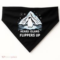 Heard Island Flippers Up Penguin Funny Snow USA-Made Doggie Bandana thumb 0