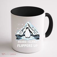 Heard Island Flippers Up Penguin Funny Snow Coffee Mug thumb 1
