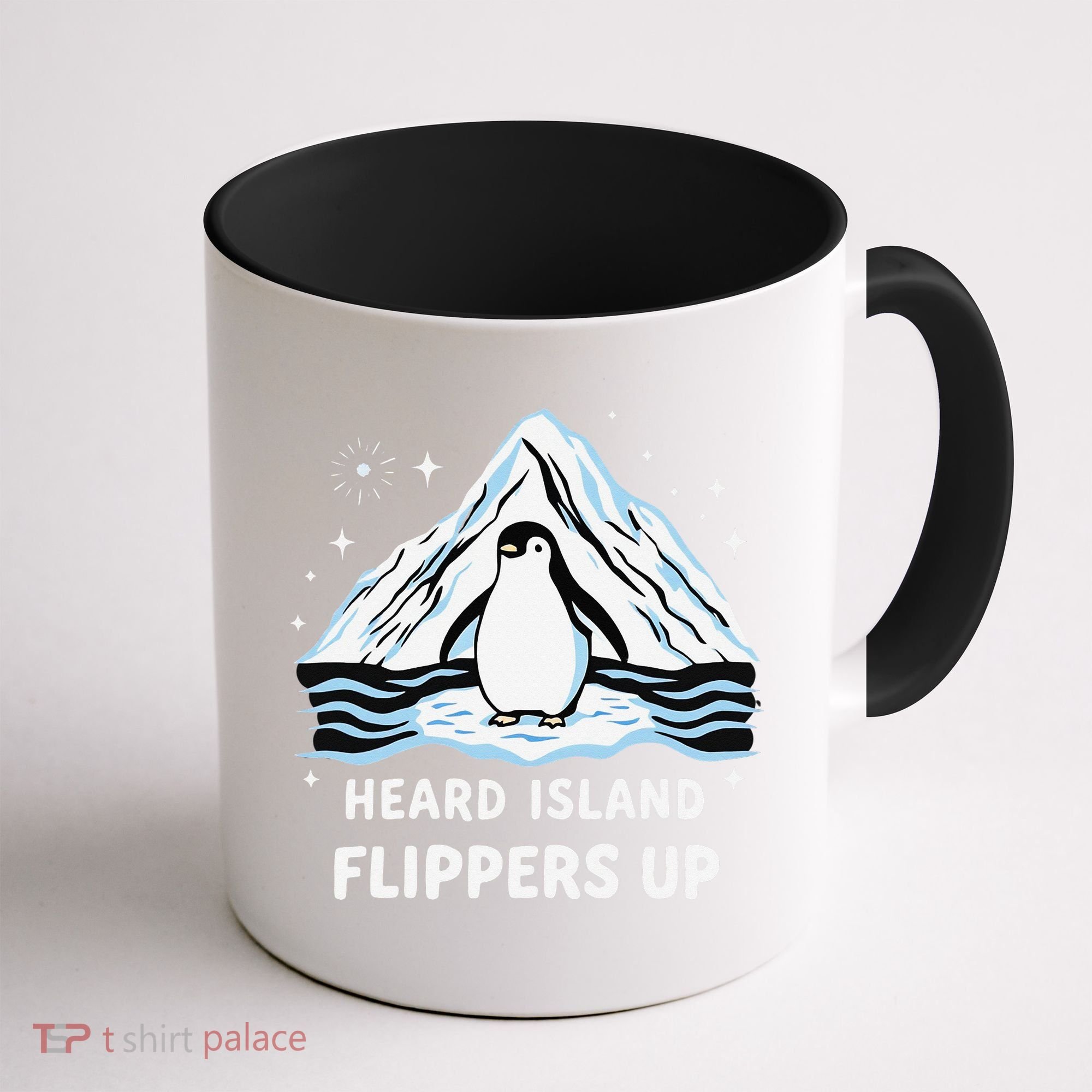 Heard Island Flippers Up Penguin Funny Snow Coffee Mug