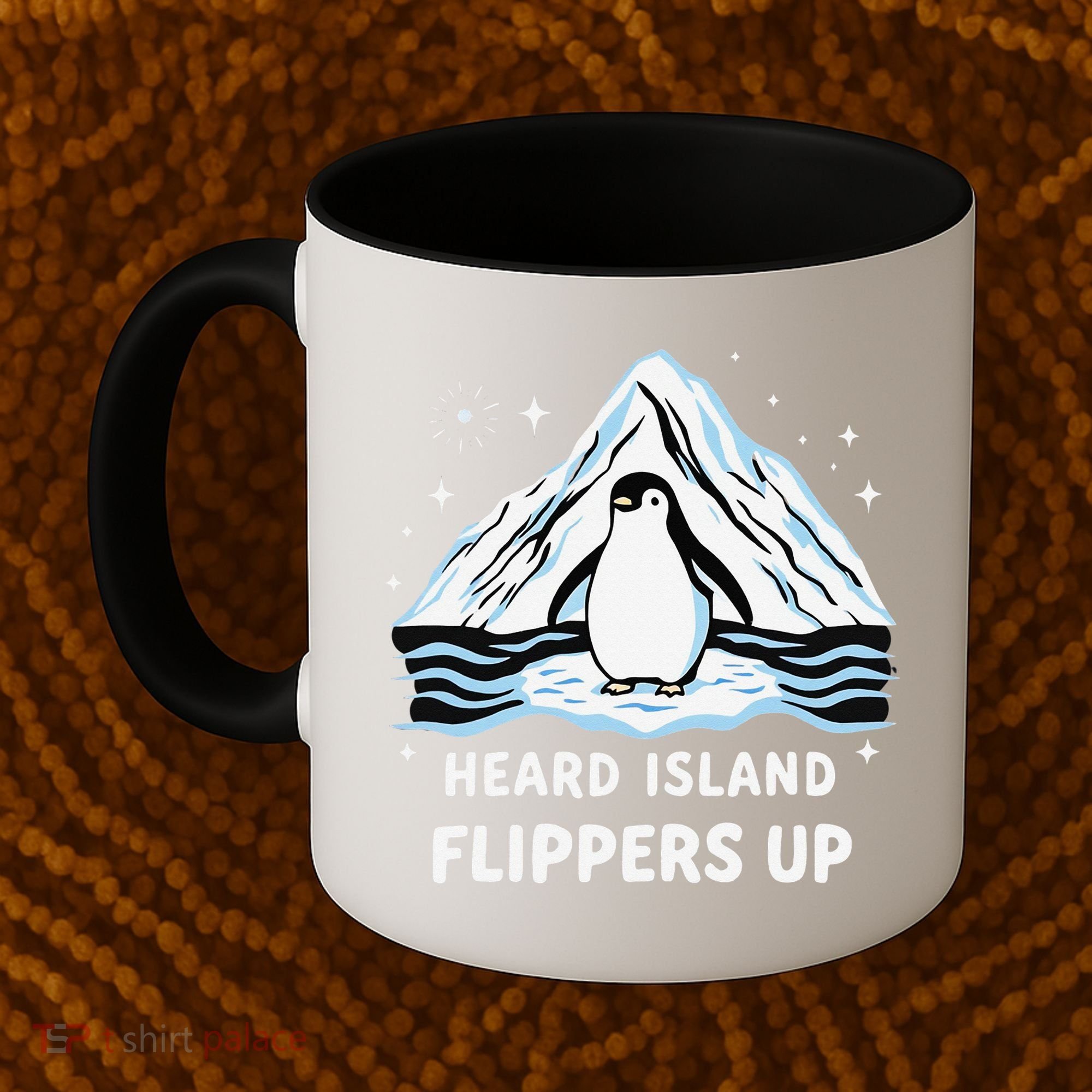Heard Island Flippers Up Penguin Funny Snow Coffee Mug