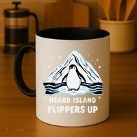 Heard Island Flippers Up Penguin Funny Snow Coffee Mug thumb 4