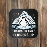 Heard Island Flippers Up Penguin Funny Snow Coaster thumb 0