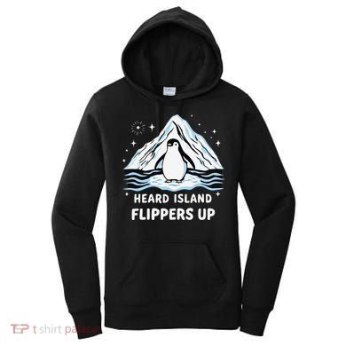 Heard Island Flippers Up Penguin Funny Snow Women's Hoodie