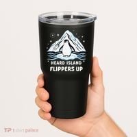 Heard Island Flippers Up Penguin Funny Snow Tumbler thumb 2
