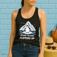 Heard Island Flippers Up Penguin Funny Snow Women's Tank Top thumb 2