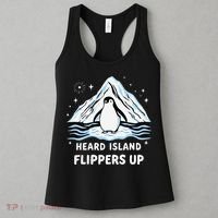 Heard Island Flippers Up Penguin Funny Snow Women's Tank Top thumb 3