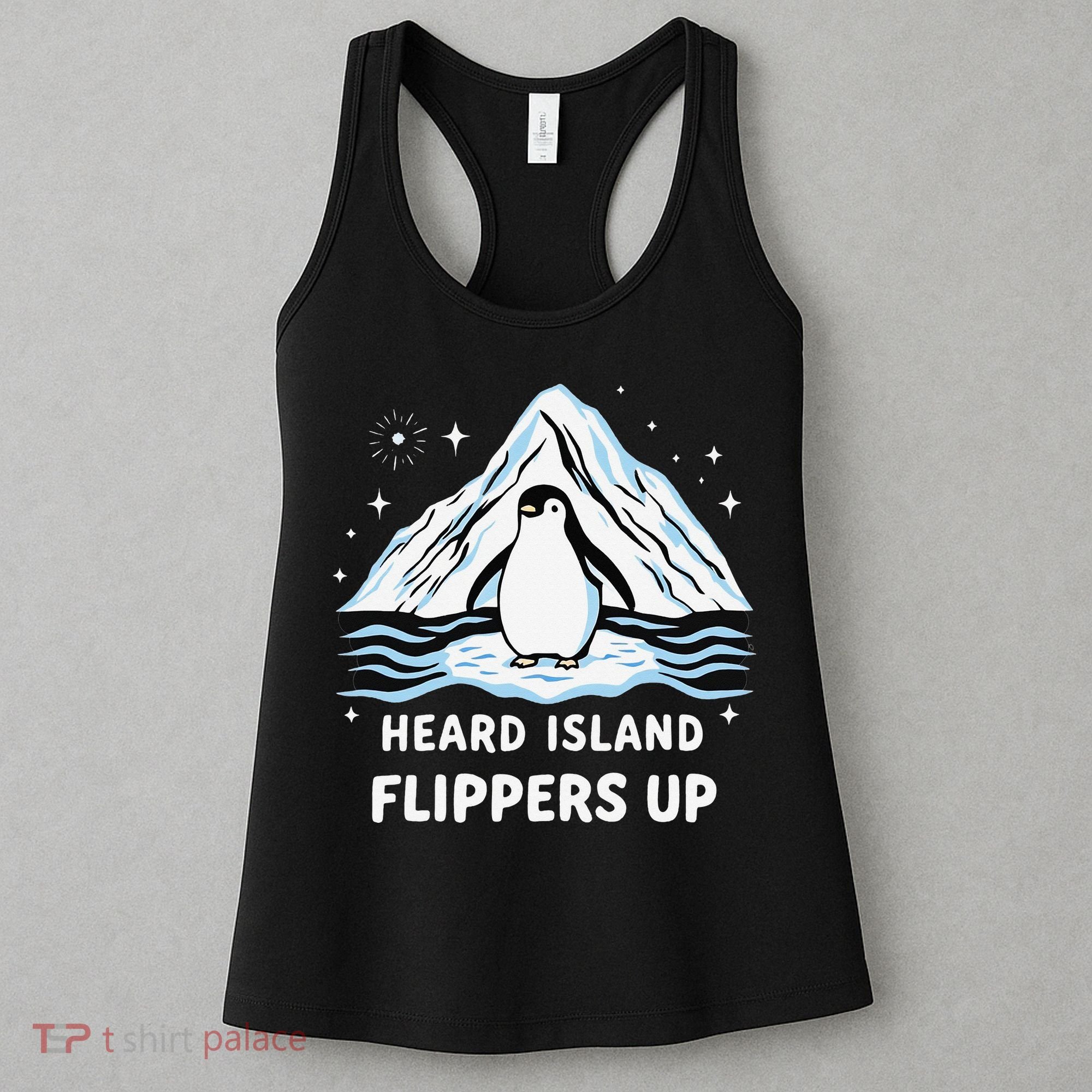 Heard Island Flippers Up Penguin Funny Snow Women's Tank Top