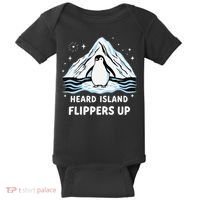 Heard Island Flippers Up Penguin Funny Snow Baby Bodysuit thumb 0