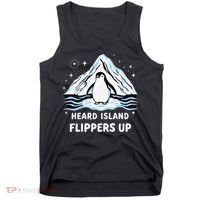 Heard Island Flippers Up Penguin Funny Snow Tank Top thumb 0