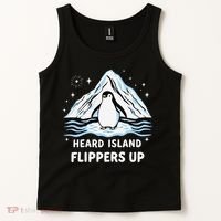 Heard Island Flippers Up Penguin Funny Snow Tank Top thumb 2