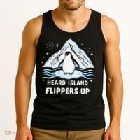 Heard Island Flippers Up Penguin Funny Snow Tank Top thumb 3