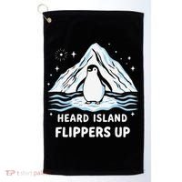 Heard Island Flippers Up Penguin Funny Snow Golf Towel thumb 0
