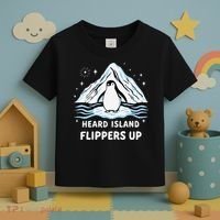 Heard Island Flippers Up Penguin Funny Snow Toddler T-Shirt thumb 3