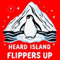 Heard Island Flippers Up Penguin Funny Snow Santa Hat thumb 1