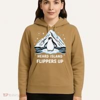 Heard Island Flippers Up Penguin Funny Snow Hoodie thumb 5
