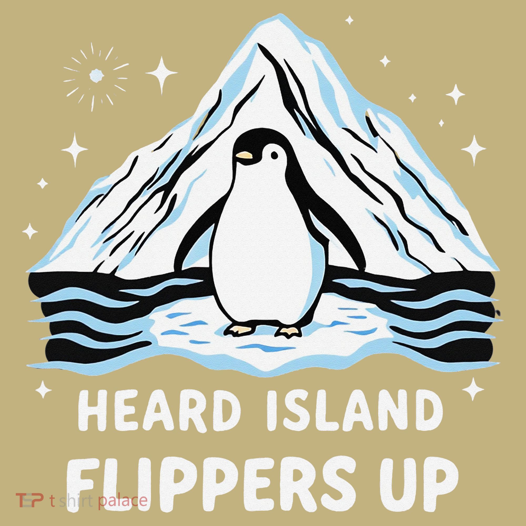 Heard Island Flippers Up Penguin Funny Snow Hoodie