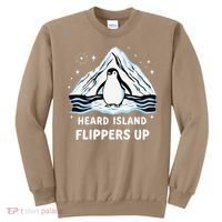 Heard Island Flippers Up Penguin Funny Snow Sweatshirt thumb 0
