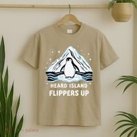 Heard Island Flippers Up Penguin Funny Snow T-Shirt thumb 2