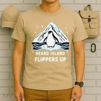 Heard Island Flippers Up Penguin Funny Snow T-Shirt thumb 6
