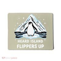 Heard Island Flippers Up Penguin Funny Snow Mousepad thumb 0