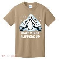 Heard Island Flippers Up Penguin Funny Snow Kids T-Shirt thumb 0