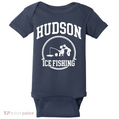 Hudson Ice Fishing Baby Bodysuit