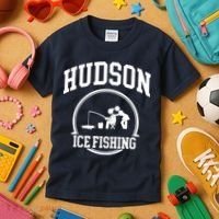 Hudson Ice Fishing Kids T-Shirt thumb 3