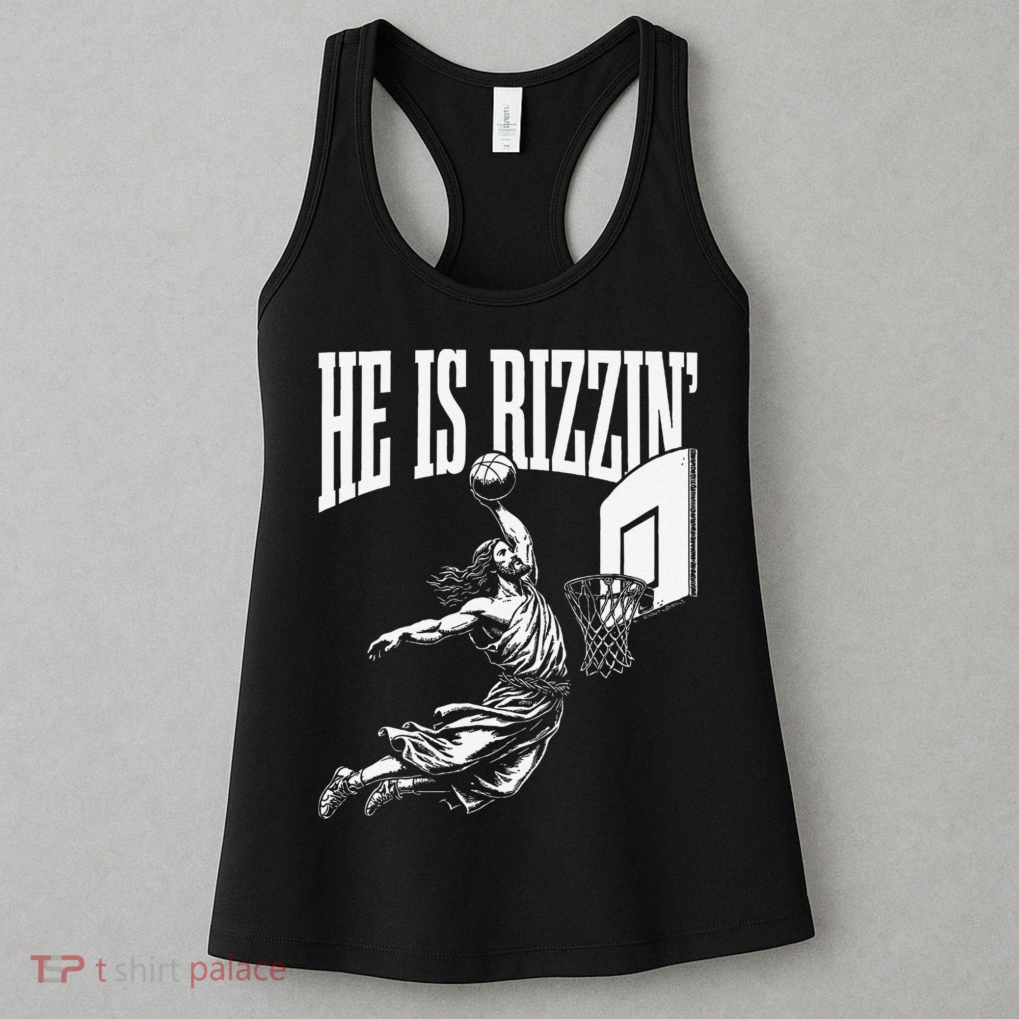 He Is Funny Rizzin Basketball Gift Women's Tank Top