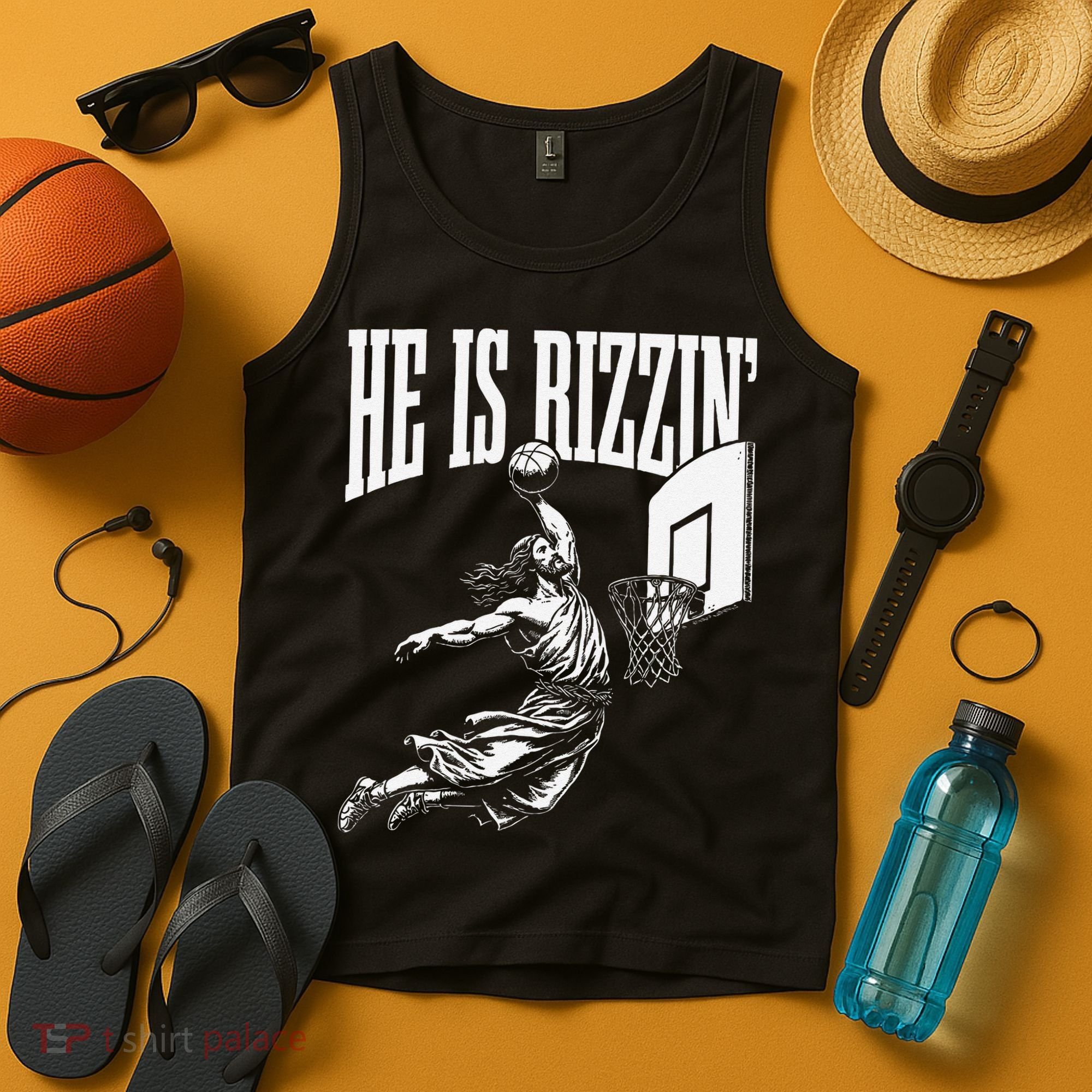 He Is Funny Rizzin Basketball Gift Tank Top