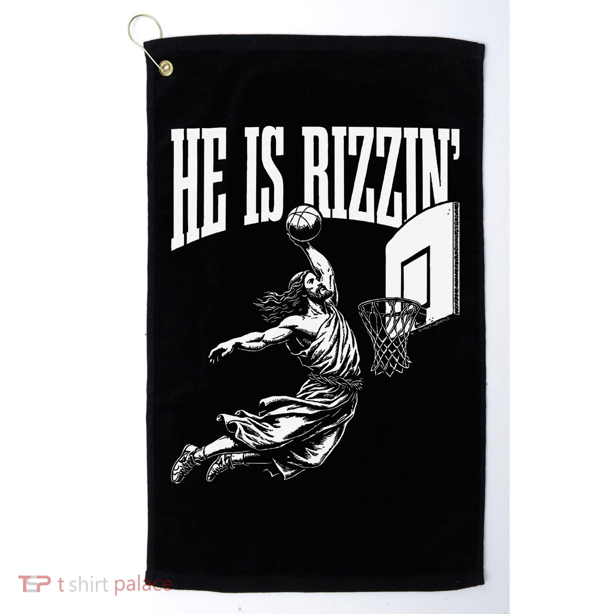 He Is Funny Rizzin Basketball Gift Golf Towel