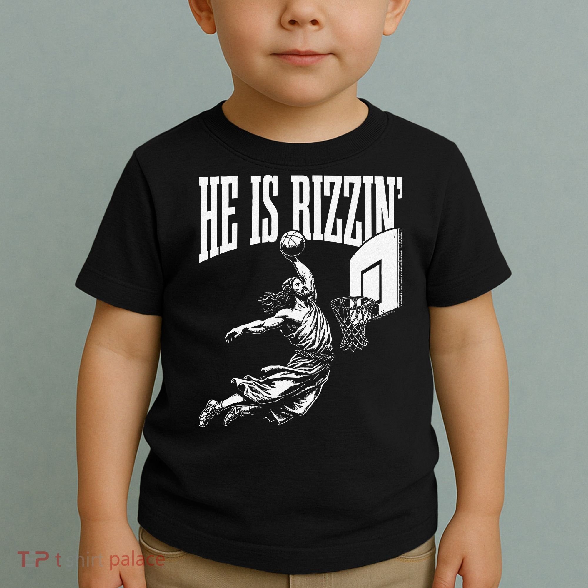 He Is Funny Rizzin Basketball Gift Toddler T-Shirt