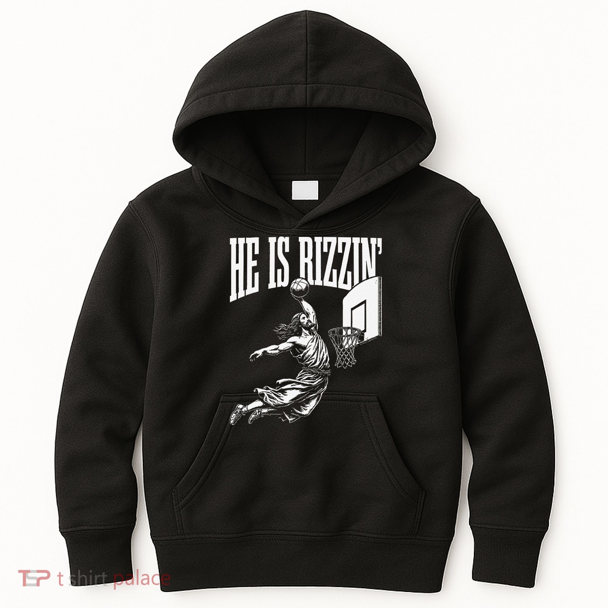 He Is Funny Rizzin Basketball Gift Kids Hoodie