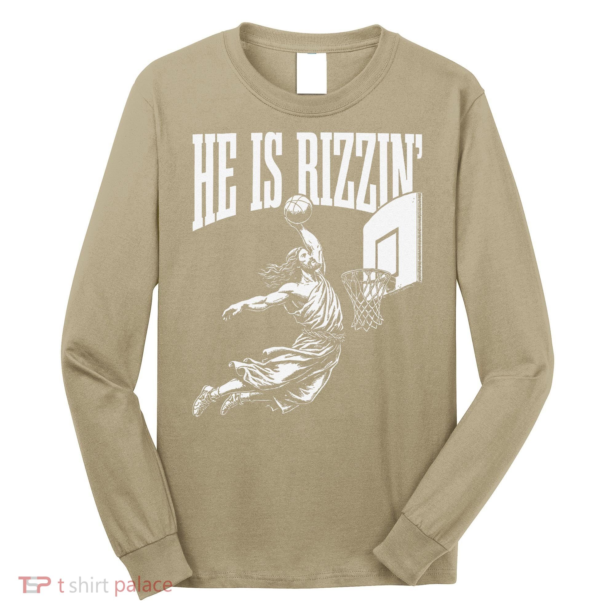 He Is Funny Rizzin Basketball Gift Long Sleeve Shirt
