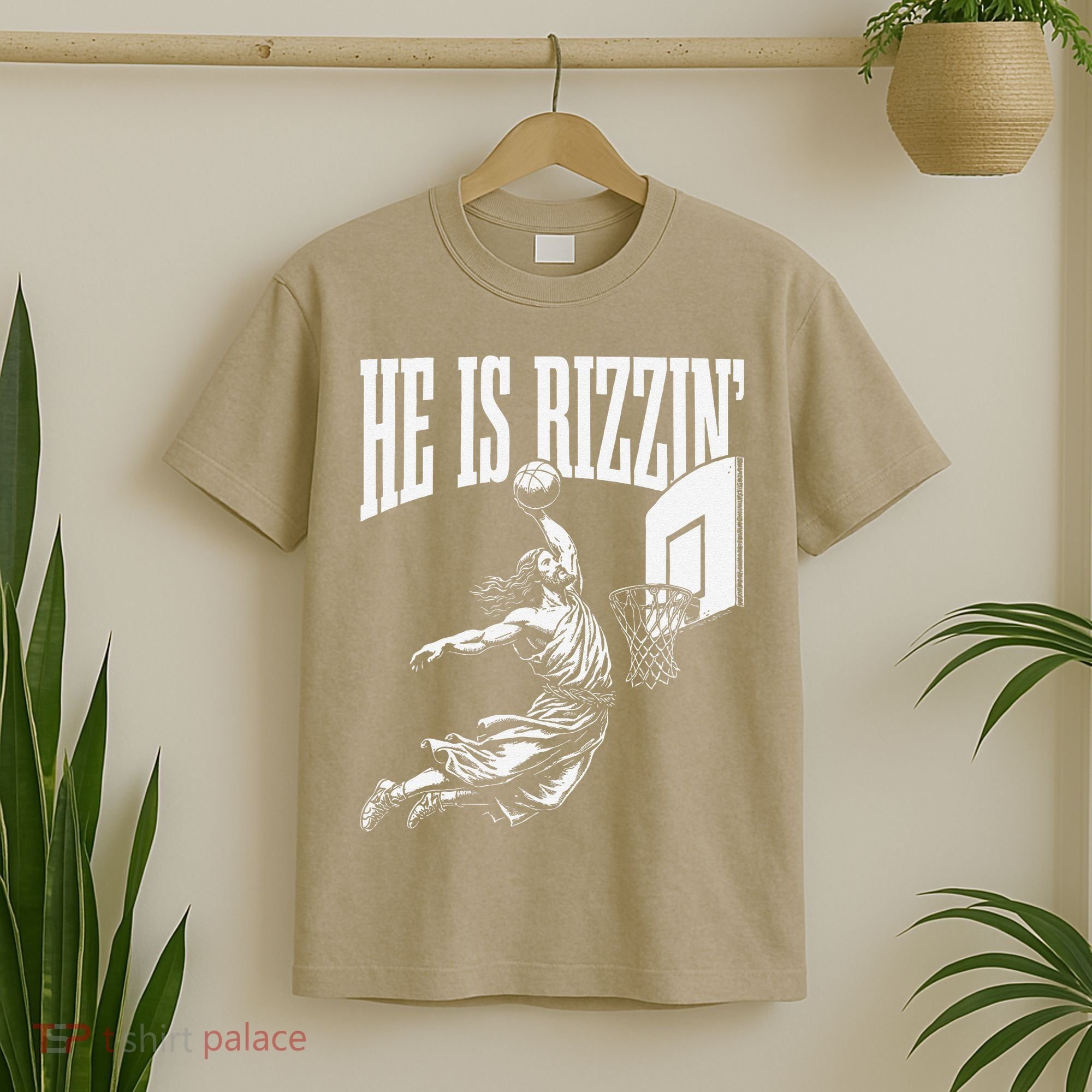 He Is Funny Rizzin Basketball Gift T-Shirt
