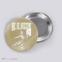 He Is Funny Rizzin Basketball Gift Button thumb 0