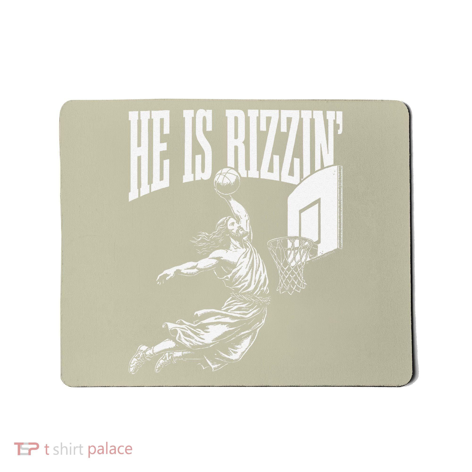 He Is Funny Rizzin Basketball Gift Mousepad