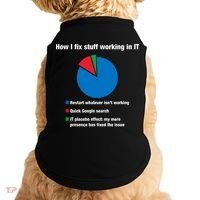 How I Fix Stuff Working In IT, Tech Support Geek Nerd Gift Doggie Tank thumb 0