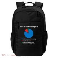 How I Fix Stuff Working In IT, Tech Support Geek Nerd Gift Backpack thumb 0