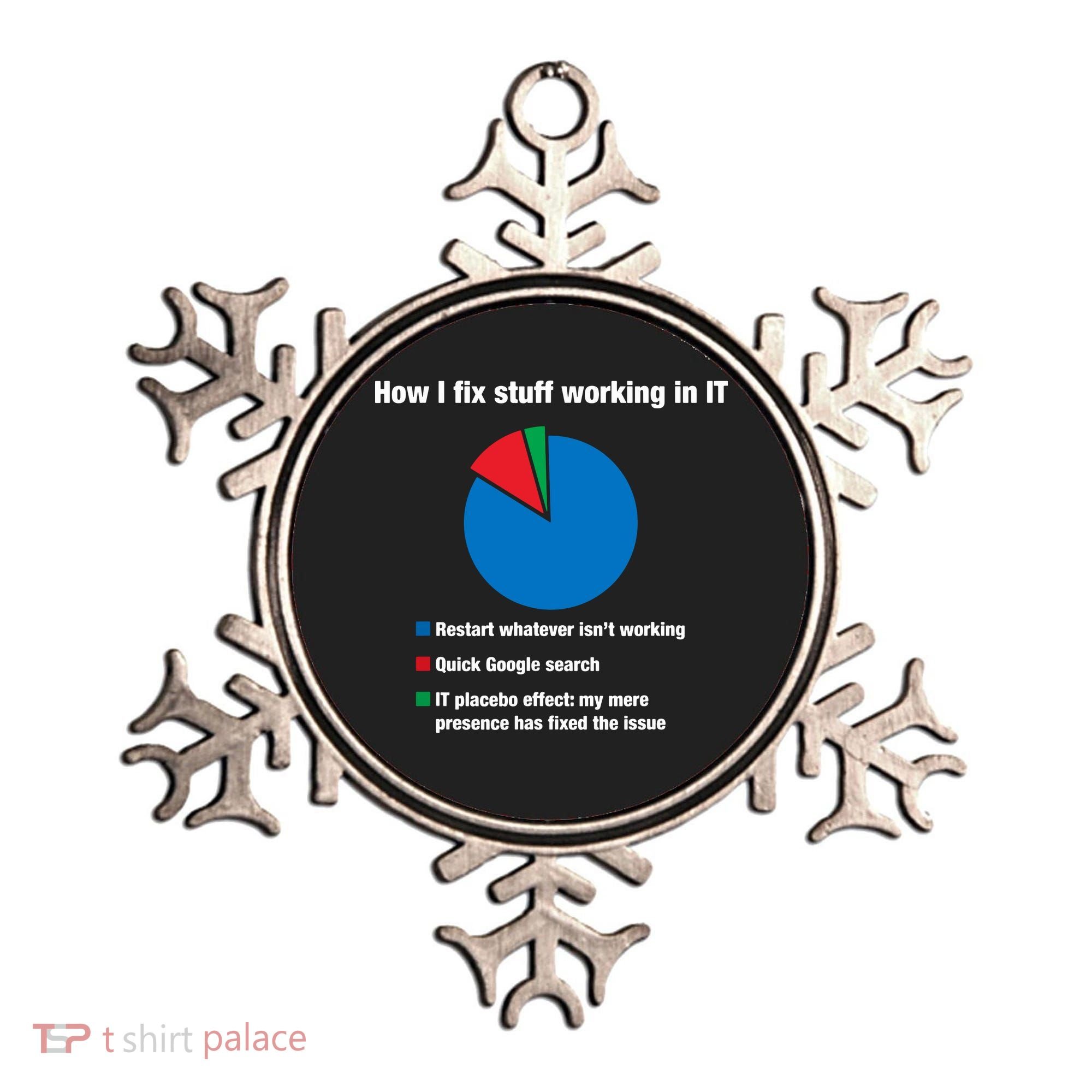 How I Fix Stuff Working In IT, Tech Support Geek Nerd Gift Ornament