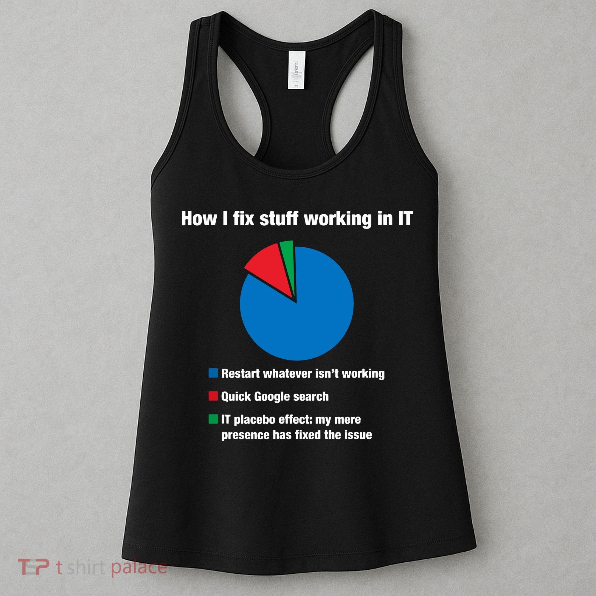 How I Fix Stuff Working In IT, Tech Support Geek Nerd Gift Women's Tank Top