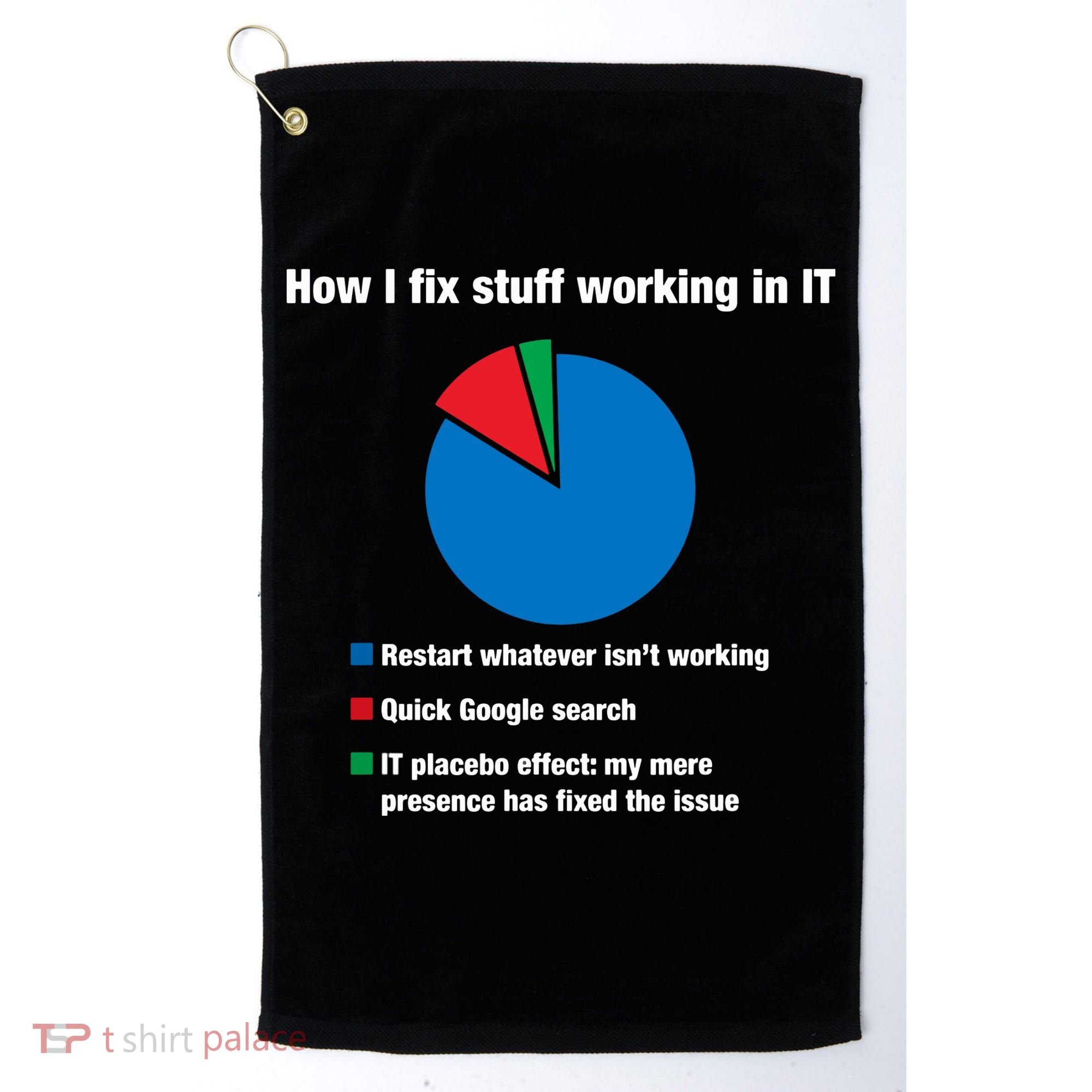 How I Fix Stuff Working In IT, Tech Support Geek Nerd Gift Golf Towel