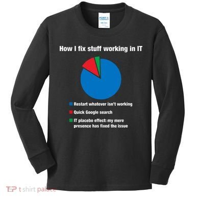 How I Fix Stuff Working In IT, Tech Support Geek Nerd Gift Kids Long Sleeve Shirt